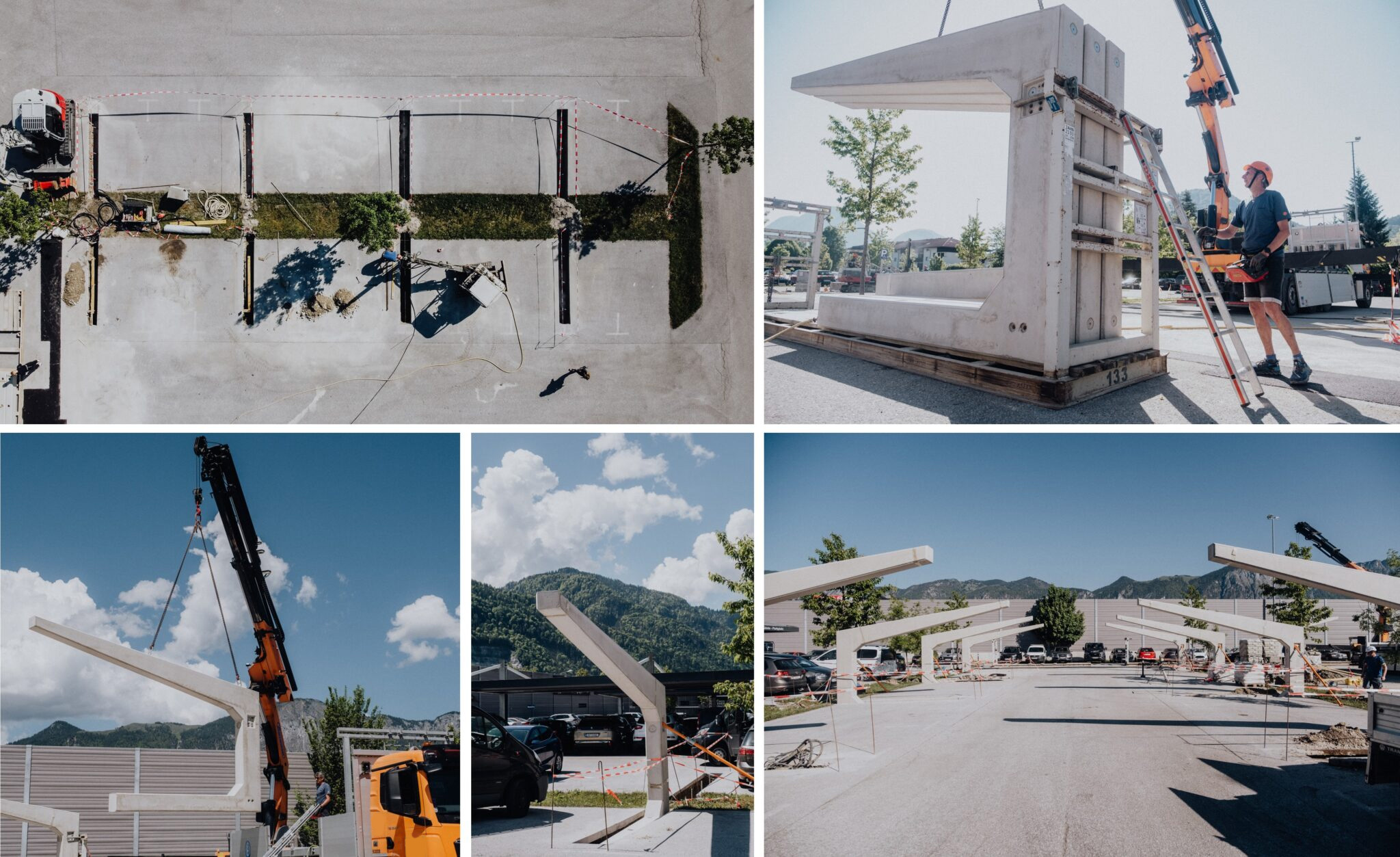 EHV Group als Partner für Voltwing Solid Carport Projektaufbau