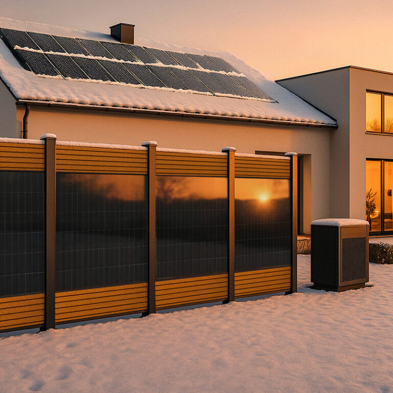 Solarzaun-Eleganza_Winter-Wärmepumpe_EHV-Group_carport-pv-at