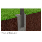 Falagotti Solarzaun - Montage Pfosten einbetonieren - EHV-Group - carport-pv.at