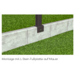 Falagotti Solarzaun - Montage mit L-Stein - EHV-Group - carport-pv.at